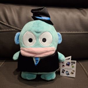 Sanrio Hangyodon Tuxedo Version NWT 8.5 Inch Tall Plush